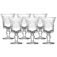 Pokal glas med udskæringer