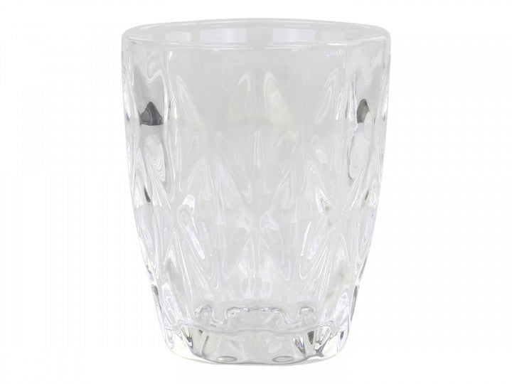 Glas m. diamantudskæring, H10/D8 cm klar