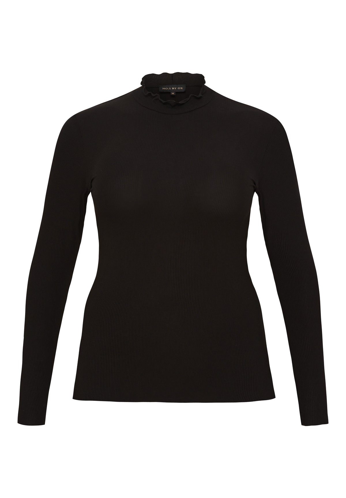 No. 1 By Ox Blouse w turtle neck Black