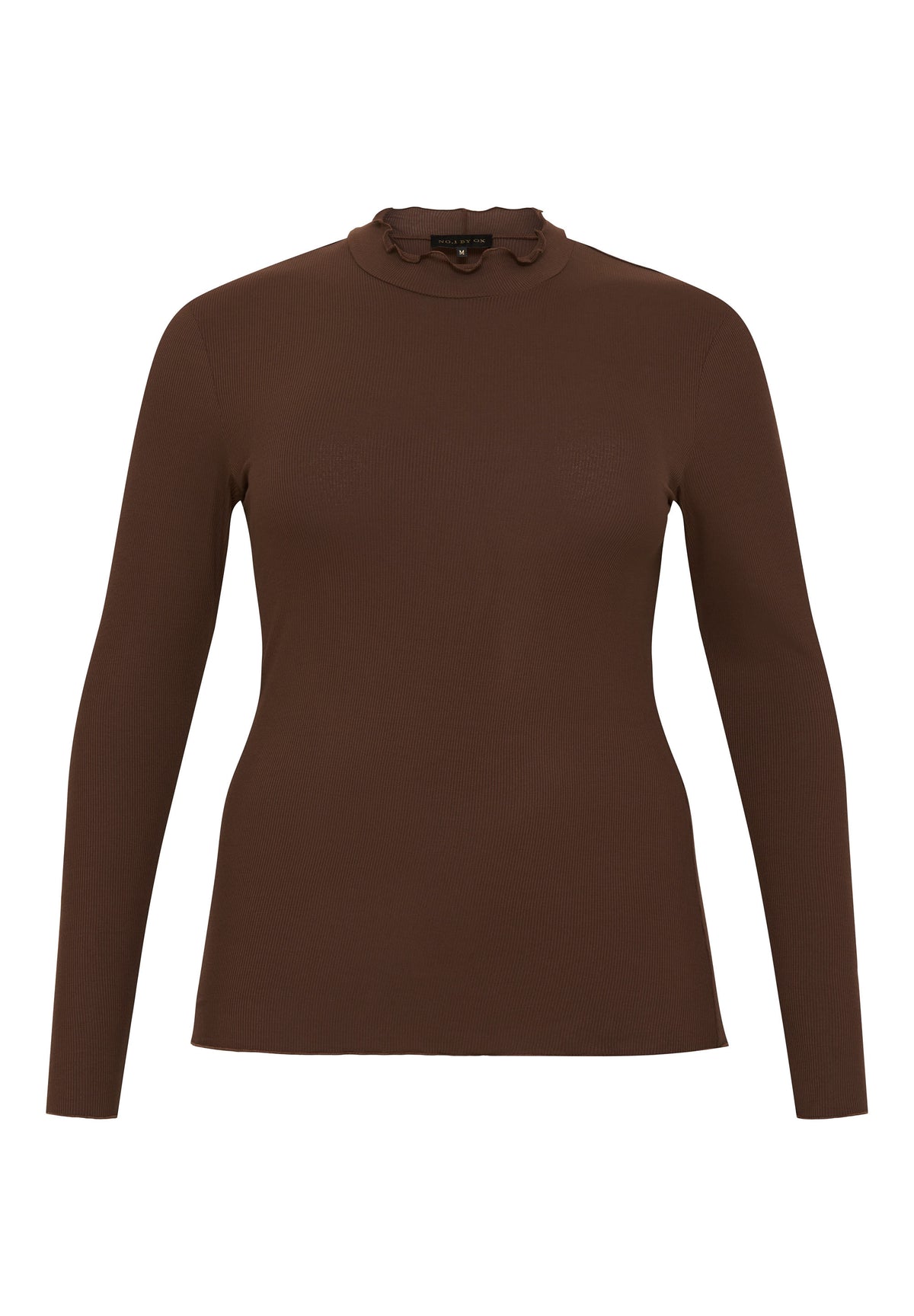 No. 1 By Ox Blouse w turtle neck Dark Brown