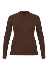 No. 1 By Ox Blouse w turtle neck Dark Brown