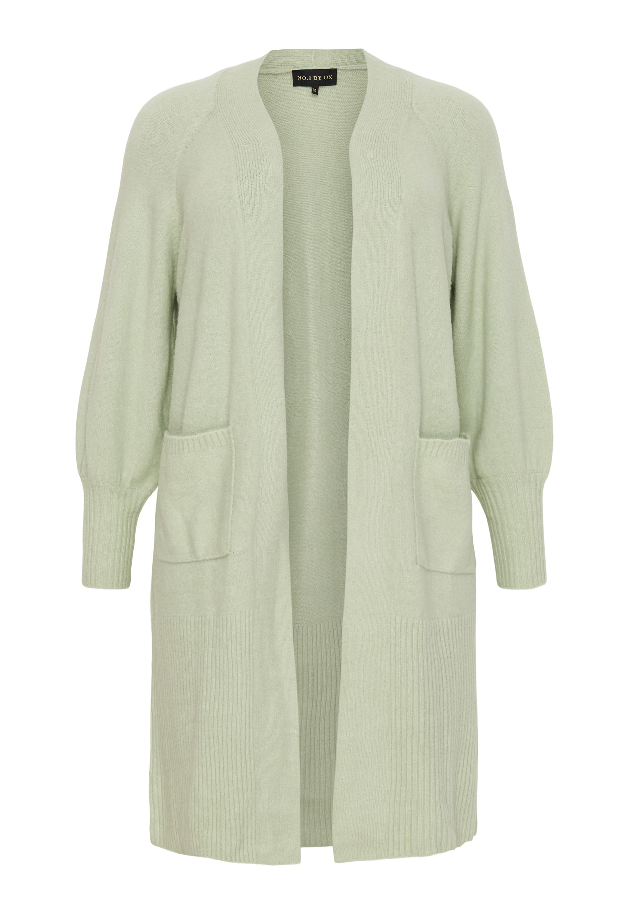 No. 1 By Ox Long Cardigan w. balloon sleeves Mint Green