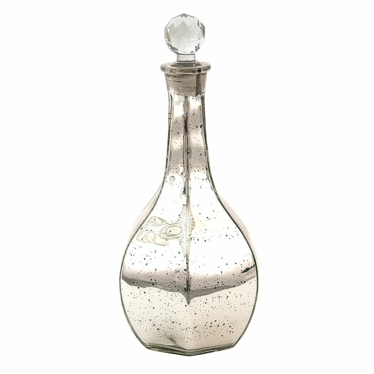 Flaske med prop sølv 12x31cm