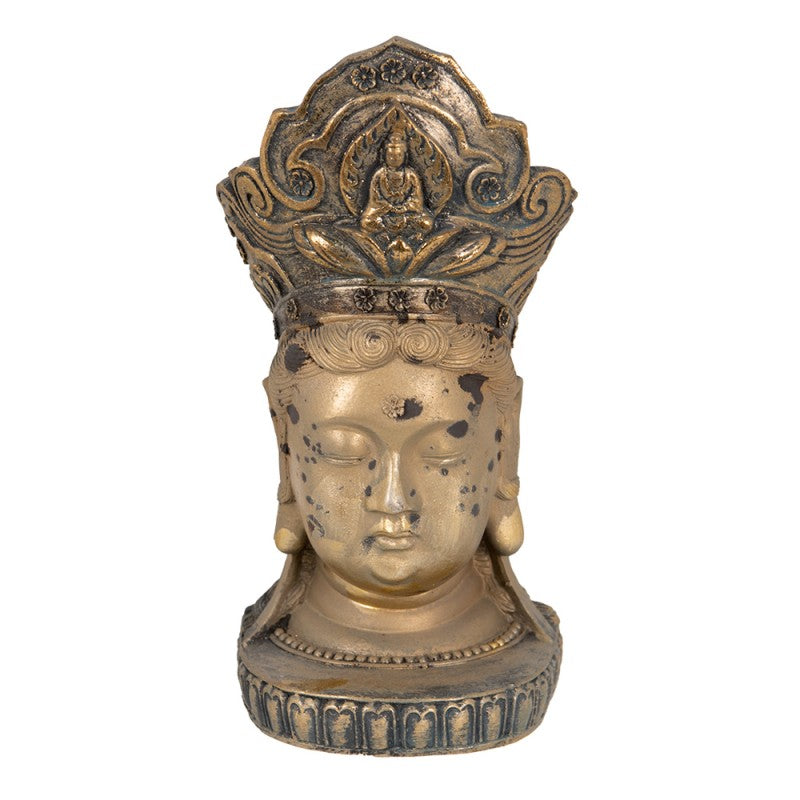 Guld Buddha figur 11x9x22 cm
