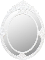 Ovalt spejl med dekoration 100x133 cm
