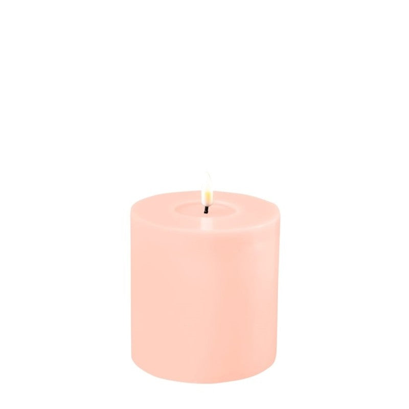 Lys Rosa indendørs Bloklys H10/Ø10 cm