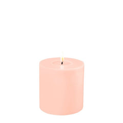 Lys Rosa indendørs Bloklys H10/Ø10 cm
