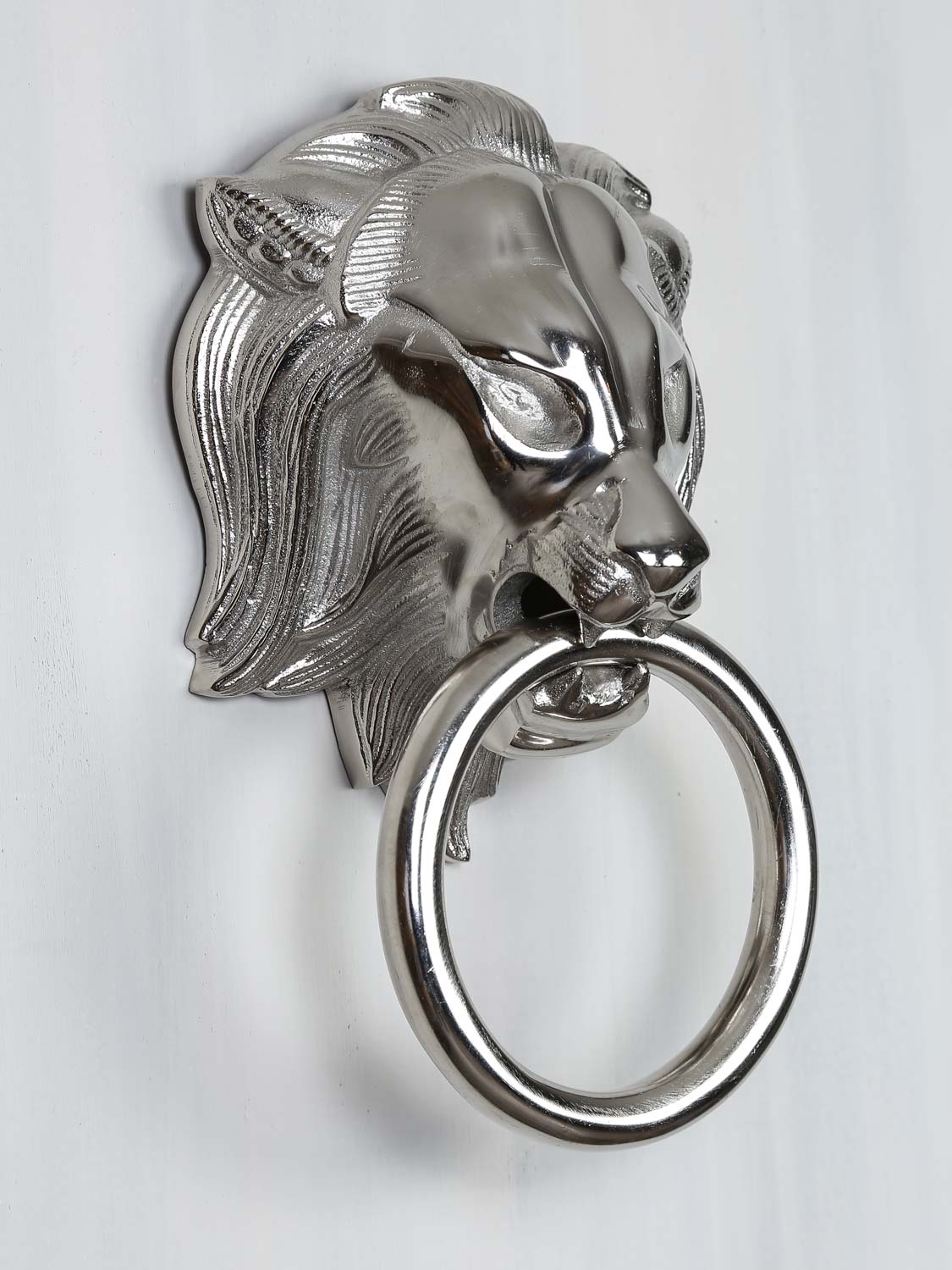 Løve håndklædeholder – Aluminium/Nikkel 21x13x33 cm
