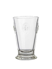 Tall drinking glass with lily H13cm D8.5cm