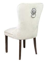 Krone 1 - Spisebordsstole med løvehoved creme med træben