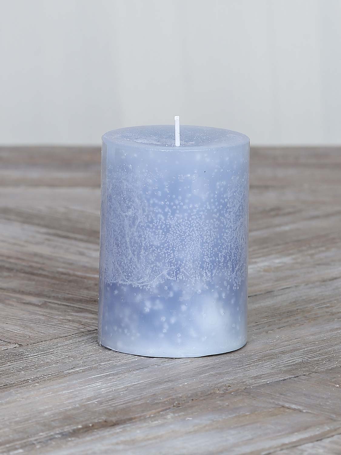 OL-Candle pillar SET/6 rustic lavender 7x7x10