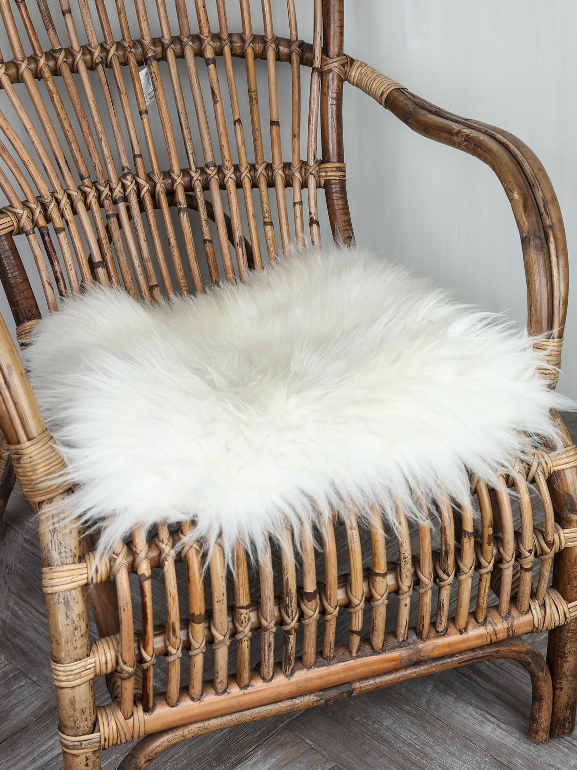 Lambskin for chair white
