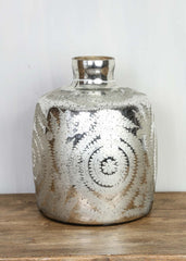 Silver vase h.37cm