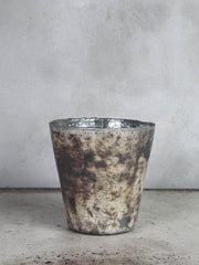 glass pot generous silver 15 * 15 cm