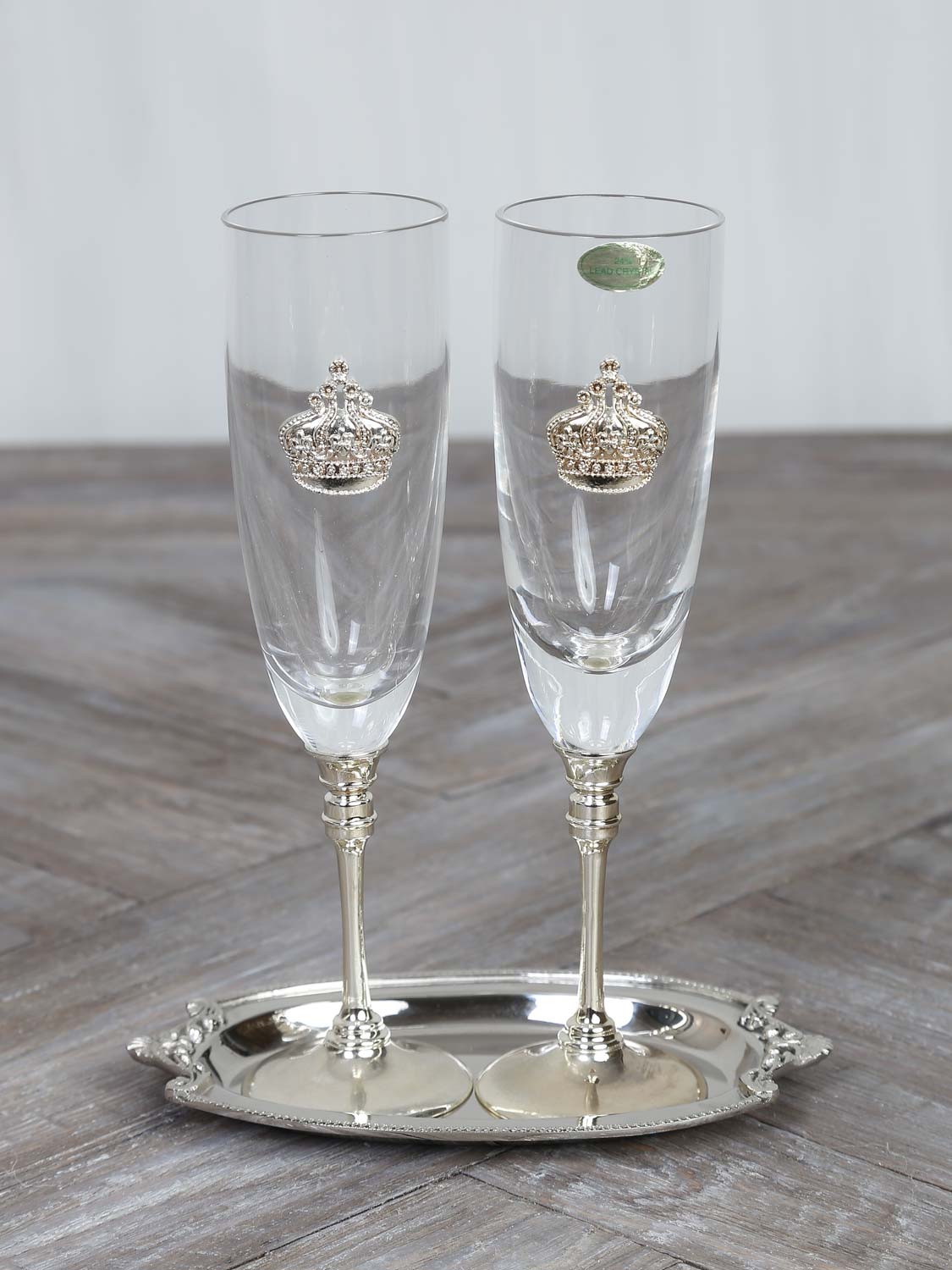 Fad med dekorativ kant – Sølvfarvet by C&E