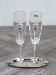 Fad med dekorativ kant – Sølvfarvet by C&E