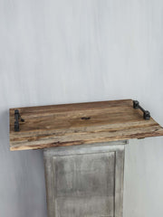 Tray w/handle wood 65x45x7