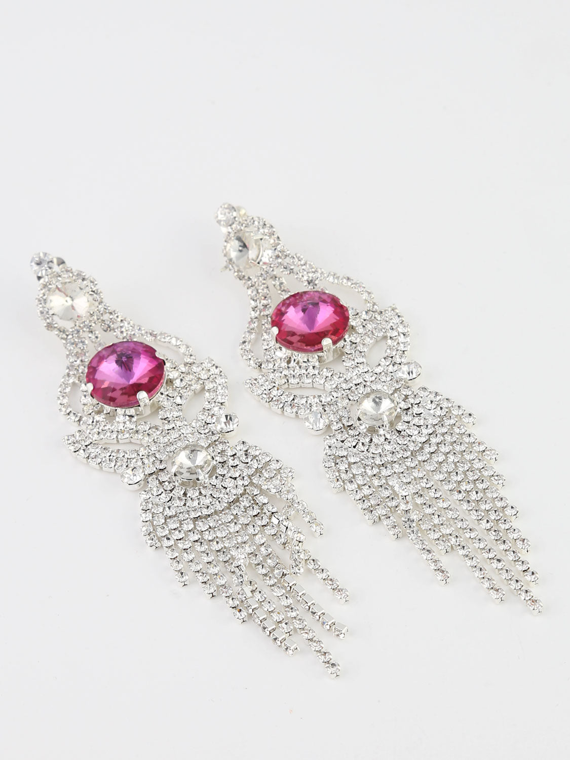 Bisma - Clip Earrings With Stone Pink