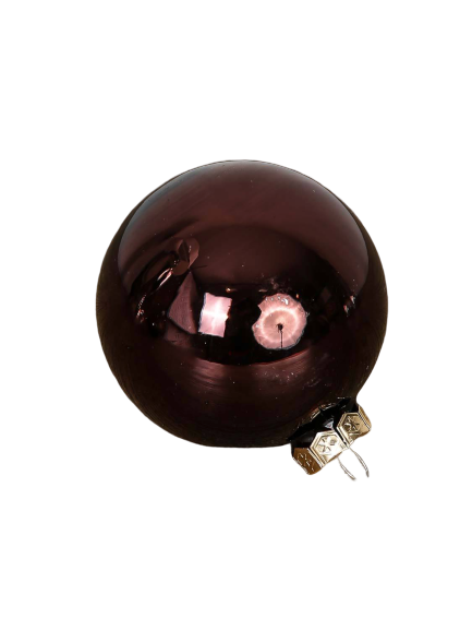 Maroon Christmas ball gloss 80 mm