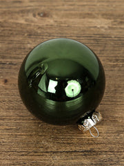 Glas KugelBox grøn glans 80mm