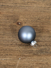 Mini-Glaskugeln steinblau mat 35mm