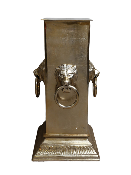 Kolonne m / 4 løvehoved ALU RAW / BRONZE