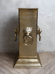 Kolonne m / 4 løvehoved ALU RAW / BRONZE