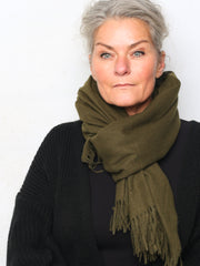 Celeste - Cashmere Halstørklæde Armygrøn by Krone 1