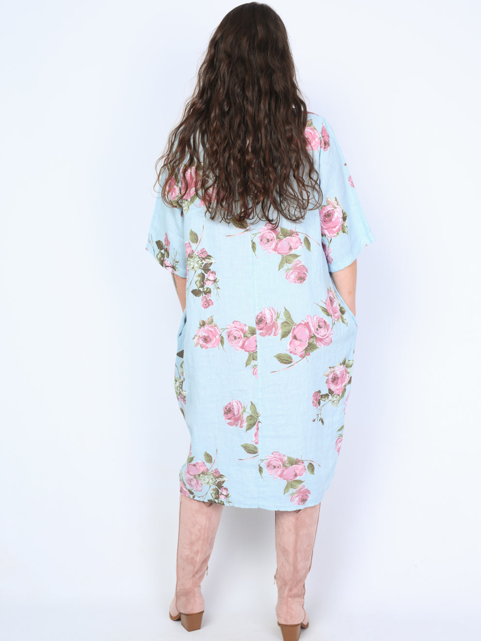 Krone 1 linen dress with flower print