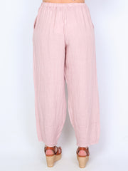 Krone 1 linen trousers with elastic waist