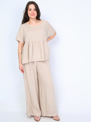 Krone 1 linen blouse with frill