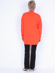 Strikket v-hals bluse Plus Size