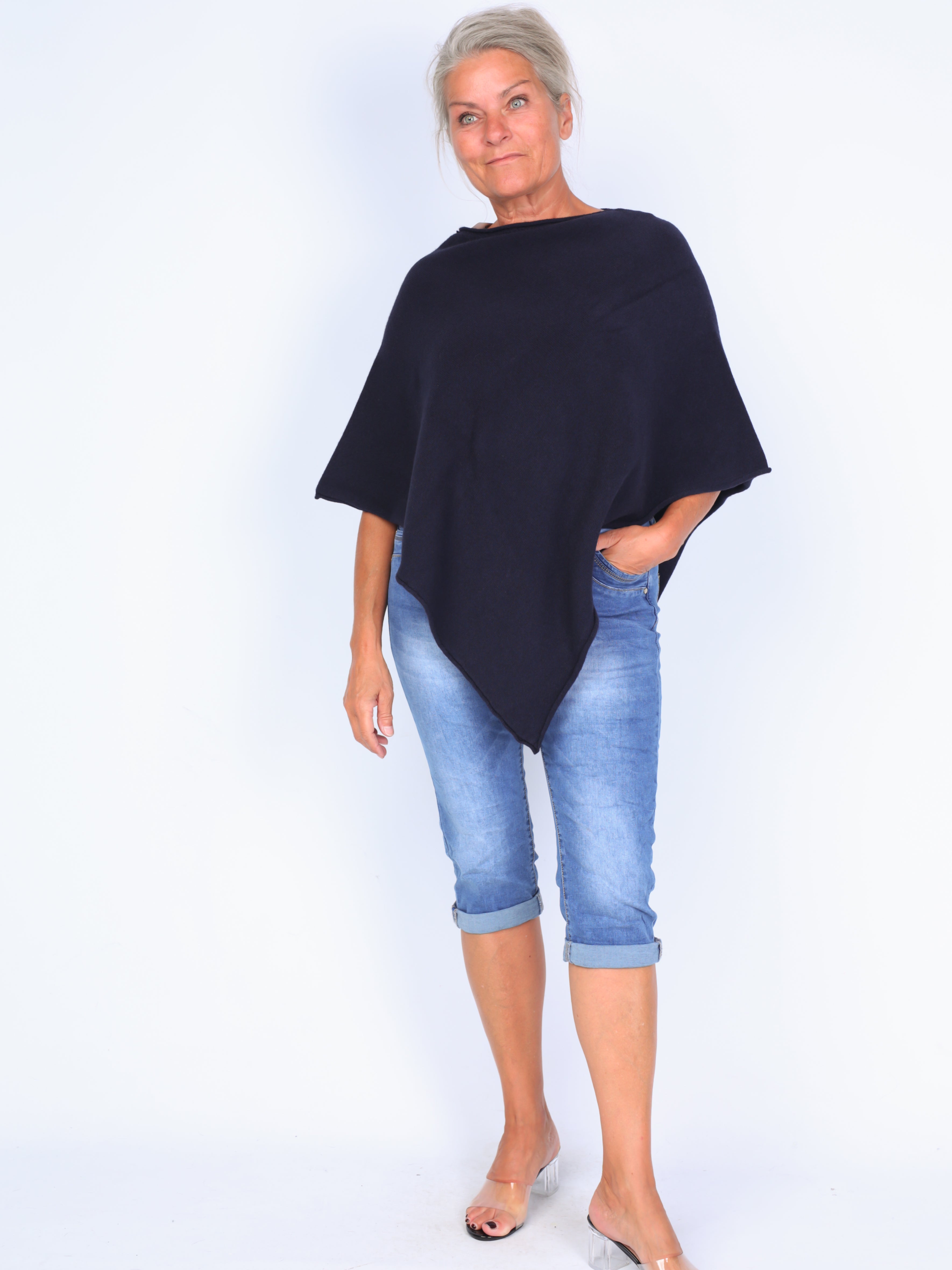 Classic knitted poncho