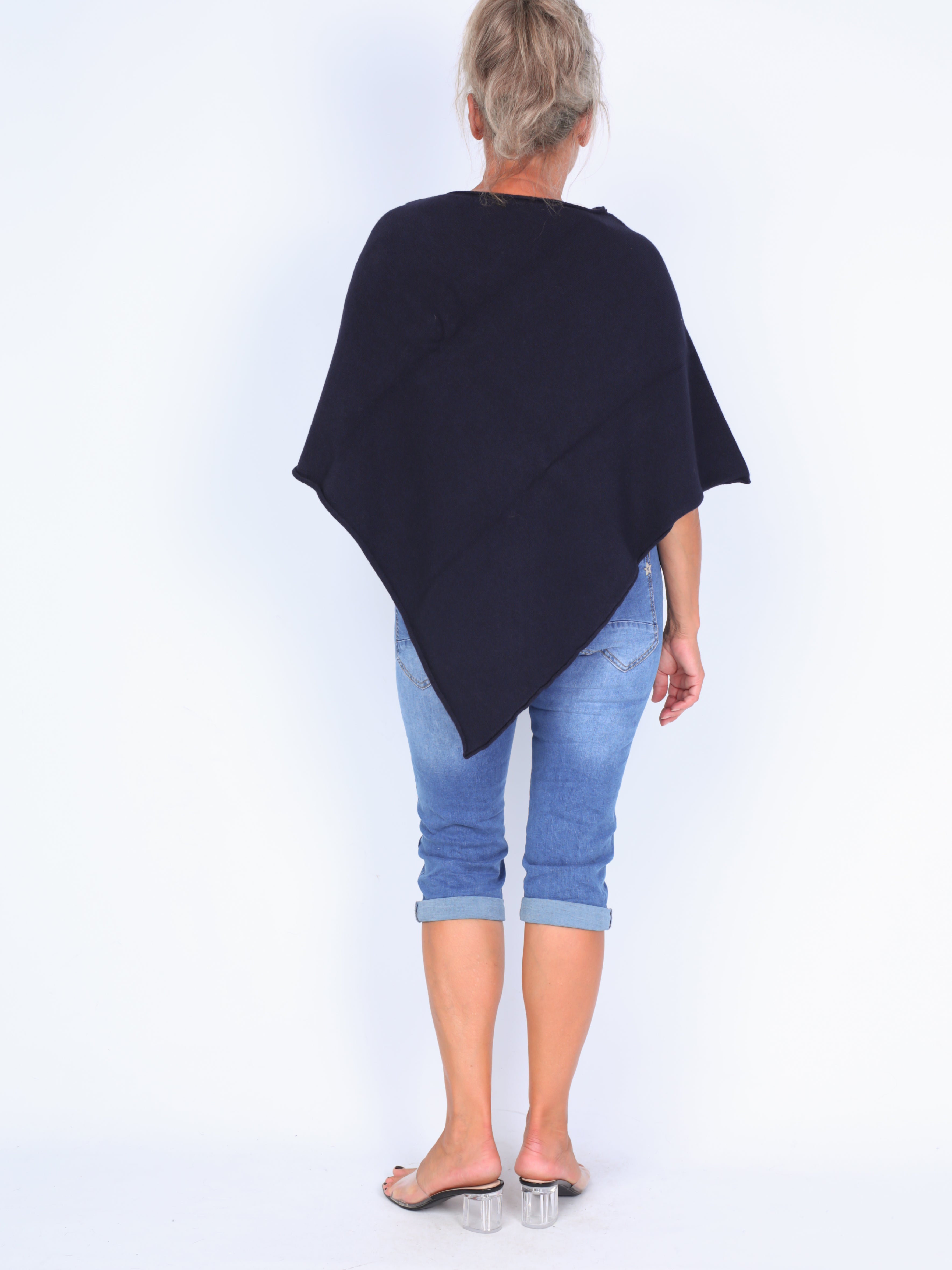 Classic knitted poncho