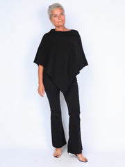 Klassisk strikket poncho