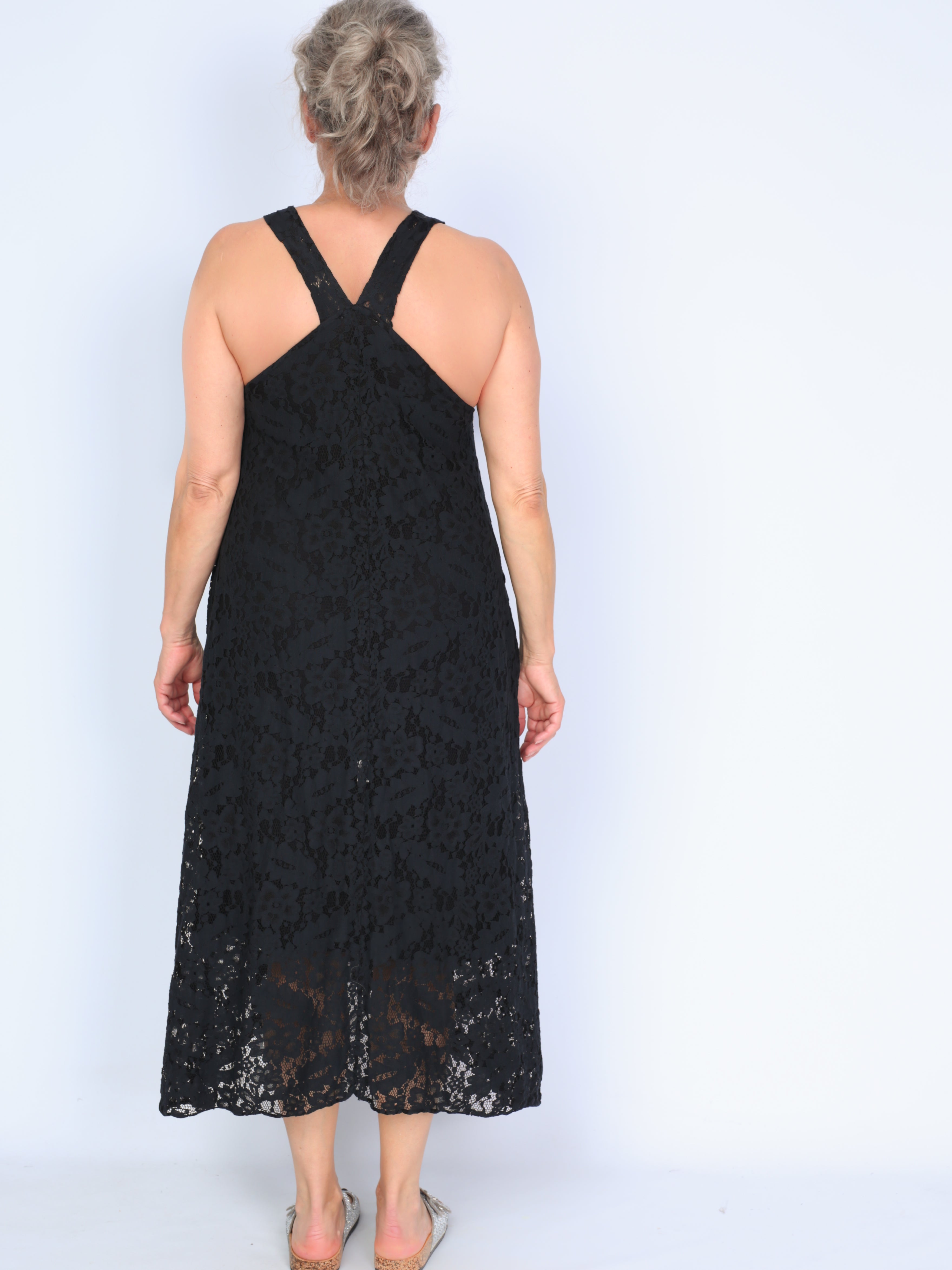 Lace dress with racer back