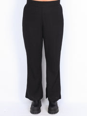 Soyaconcept ribbed trousers with elasticated waist black