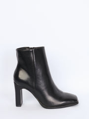 Imitation leather boots with heel