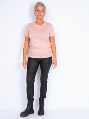 Soyaconcept basic T-shirt med rund hals rosa