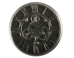 Wall clock Delani large gloss chrome