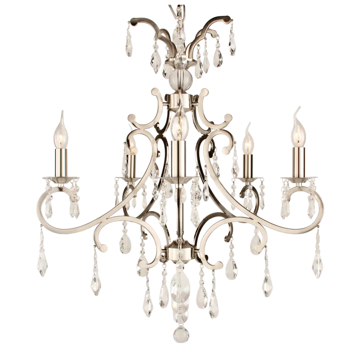 Lysekrone med 5 arme 75x32x70 cm