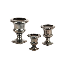 Keramik-Pokal "Thoren" metal-black13x16 cm