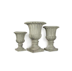 Pokal Pisa 35xH.48cm, Fibre-stone, schlamm