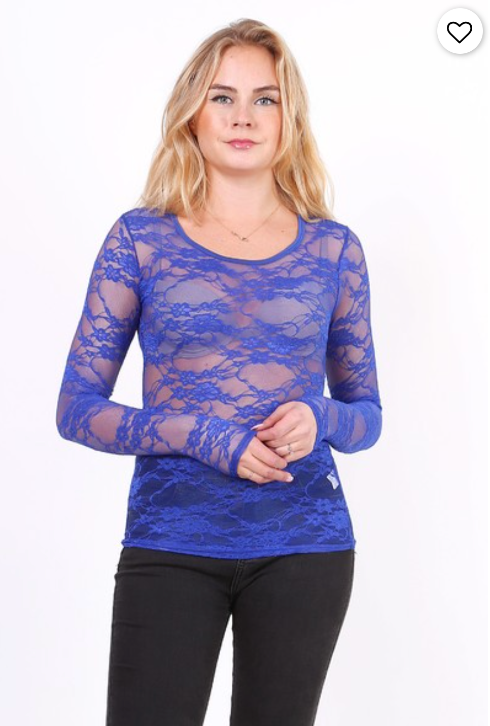 Lace mesh blouse