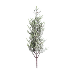 Kunstigt juletræ på stilk med glitter 48 cm