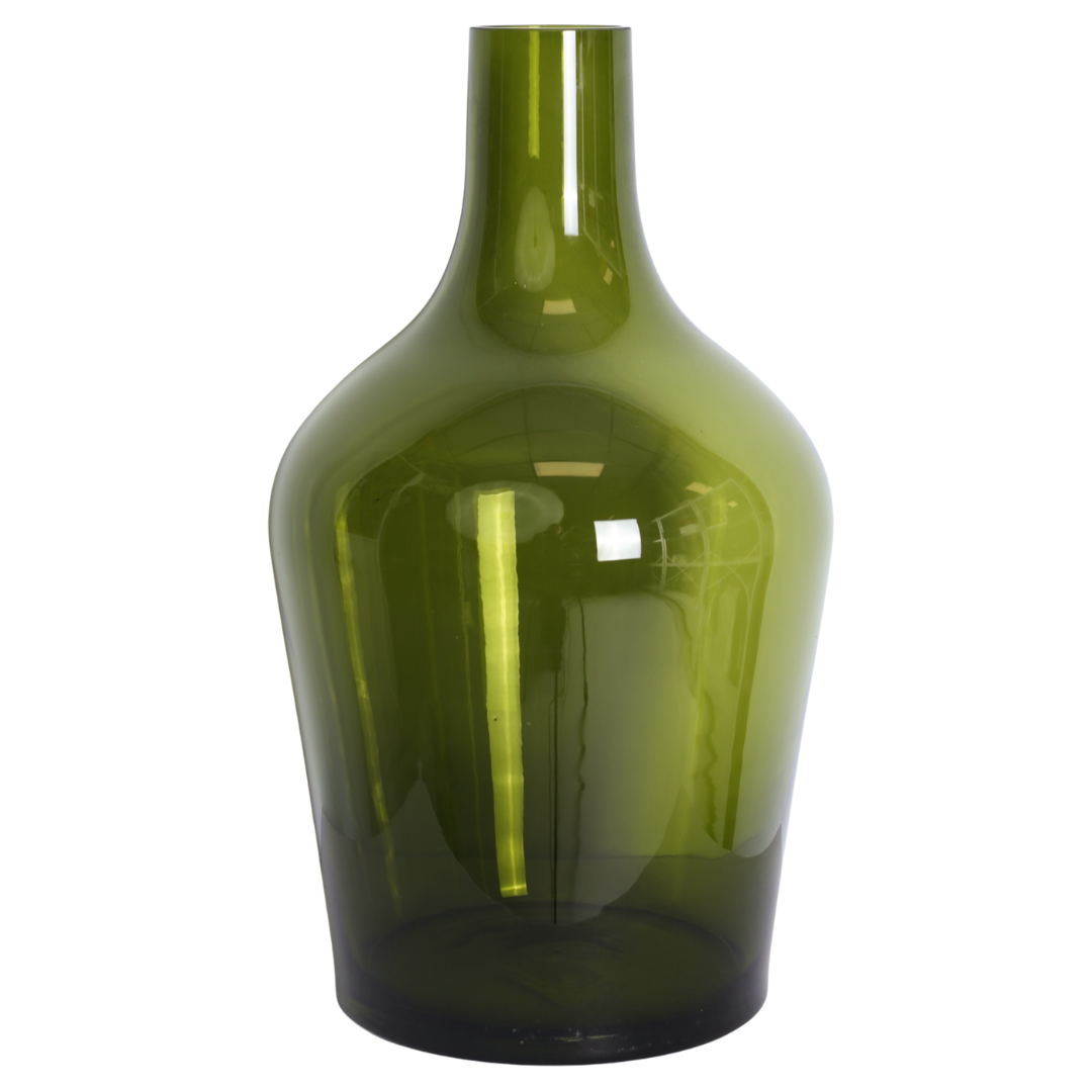 Tall green vase H43cm D25cm