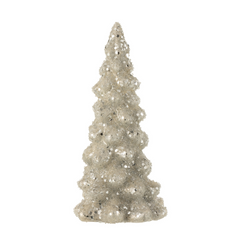 Lille sølv juletræ med sukkerperler
