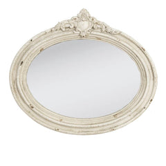 Oval mirror cream colored