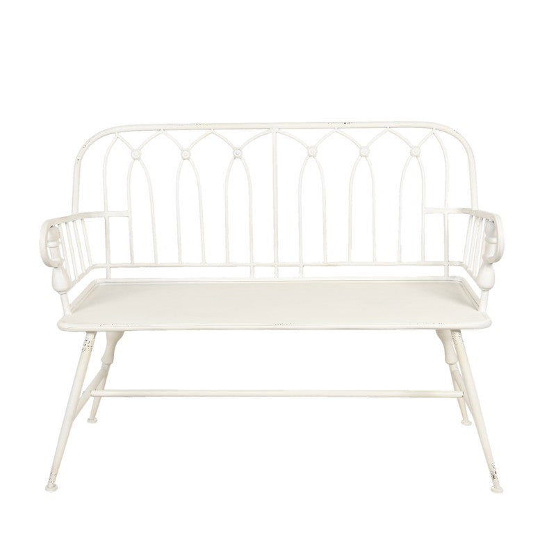 Hvid havebænk 120x53x90 cm