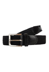 Elastic belt with silver closure